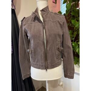 Xhilaration Moto Style Zip-Up Jacket – Women’s Size M – Brown